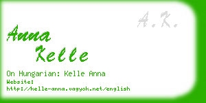 anna kelle business card